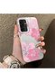 Samsung Galaxy A26 Compatible Silicone Edge Hard Back Case Couple Phone Case with Floral Pattern - 3