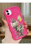 Samsung Galaxy M13 Compatible Case Camera Protector Red Silicone Couple Phone Case Butterfly Pattern