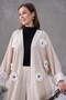 Women's Floral Embroidered Linen Kimono Top and Bottom Set - 4
