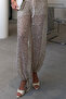New Season Sequined Shalwar Trousers - Beige - 3