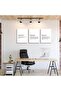 Mindset Quote Canvas 40x60 cm Wrapped Framed Set of 3 - 4