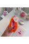 Plush Mini Wallet & Bag Charm |   Card Holder, Coin Purse, Earphone and Keychain Organizer |   Orange - 2