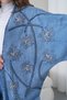 Women's Bat Sleeve Denim Kimono Cardigan and Denim Pants Top and Bottom Set - 5
