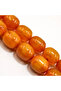 Old Afghani Musk Beads 33 Beads 16.5x19.5mm Butterscotch Oval Decorative Beads Braided Tassel 146g - 4