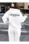 Unisex Men's Women's London England Printed Oversize 3 Thread Hooded Tracksuit Set - 2