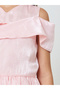 Girls Lite Pink A-Line Knee-Length Dress - 3