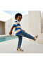 Collared Short Sleeves Polo T-shirt with Stripes - 2