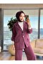 260151 Stylish Pants and Jacket Set Burgundy
