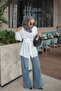 White Hidden Button Belt Detailed Shirt - 3