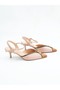 Women's Genuine Leather Heeled Shoes Powder - 2