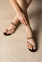 Sara Genuine Leather Women's Flip-Flop Sandals Soft Sole Daily Comfortable Stylish Slippers - 2