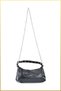 Bellis Staple Detailed Baguette Hand and Shoulder Bag - Black - 6