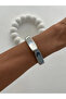 Special Series Hexagonal Design Silver Handcuff Bracelet - 2