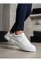 White Lace-Up Men's Sneakers - 3
