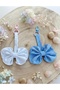Handmade Fabric Bow Bag Accessory - Keychain - Bag Charm - 2