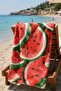 Digital Printed 70X150Cm Watermelon Patterned Beach Towel - Bath Towel - Sea Towel - 4