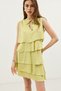 Yellow Ruffled Women's Mini Dress - 3