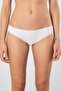 Women's Lycra Ribbed Lace Bikini Panties 2-Pack 928/White - 2