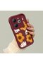 Infinix Smart 8/8 Pro Compatible Case Camera Protector Burgundy Silicone Couple Phone Case Floral Pattern - 2