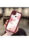Xiaomi Redmi 10A Compatible Case Camera Protector Claret Red Silicone Couple Phone Case Floral Pattern
