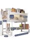 Over the Sink Dish Drainer Drying Rack 3-Tier with Cover – Milkshake White Kitchen Organizer for Plates, Bowls, Cups & Utensils - 3