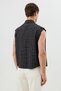 Black Boxy Fit Men's Sleeveless Shirt - 4