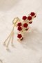 Women's Gold Color Red Rose Pearl and Stone Detailed Hair Clip - 6
