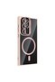 Galaxy S22 Ultra Case with Camera Stand, Magsafe Supported, Transparent Back, Silicone Omsy - 4