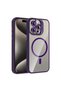 iPhone 15 Pro Max Case with Camera Stand, Magsafe Supported, Transparent Back, Silicone Senk - 4