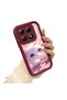 Mi 14t Pro Compatible Case Camera Protector Burgundy Silicone Couple Phone Case Cat Pattern - 2