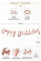 Rose Gold Happy Birthday Banner 110X20 cm Calligraphic Birthday Party Ornament Hanging Lettering Decoration - 3
