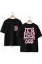 It S Never Back and Front Chest Printed 100% Cotton Oversize Loose Regular Fit Crew Neck T-Shirt