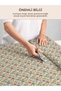 100% Cotton Satin Fabric 100X155 cm Cream Background Orange Green Geometric Floral Pattern Decorative Patchwork Fabric - 8