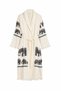 Muslin Stone Print Elephant Pattern Bathrobe Hooded, 100% Cotton - Hooded - Sea-Spa-Pool-Bath Unisex Bathrobe - 3