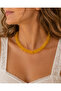Women's Virgo Yellow Crystal Bead Handmade Knitted Necklace Bijouterie Gift Accessory