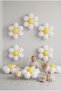 6-Piece Flower Making Apparatus 30 White 6 Yellow 11 Inch Balloon Party Decoration Set