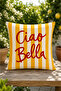 Mediterranean Themed Ciao Bella Decorative Throw Pillow Covers Set of 4 – Yellow and White Striped, Lobster and Fish Patterned (Double-Sided) - 6