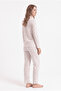 Front buttoned waffle fabric floral pattern seasonal pajama set - 2