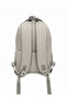 Beige Unisex Daily School Backpack, Water Resistant, Multiple Compartments, Laptop Compartment - 4