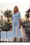 Muslin Fabric Patterned Shirt and Pants Two-Piece Set