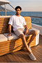شورت رجالي من ماركة Mann Relax Fit مصنوع من قماش ميريديان القطني بنسبة 100% - بلون حصاة - 5