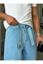 Belt Detailed Premium Baggy Jeans K - 4