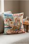 Riviera Swim Club Written Leopard Pattern 2-Piece Decorative Throw Pillow Cover Set, Colorful Retro Summer and Pool Themed Living Room Decor - 6