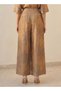 PLEAT DETAIL PRINTED TROUSERS - 4