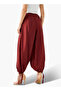 BALOON PANTS WITH ELASTICATED WAIST - 5