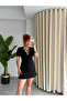 Basic Black Balloon Sleeve Dress - 3