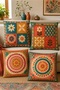 Mandala Ethnic Patterned 4-Piece Throw Pillow Cover Set