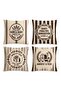 Farm Themed Patterned 4-Piece Throw Pillow Cover Set - 3