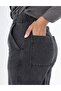 Elastic Waist Pocket Denim Trousers Black - 7