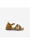 صندل متعدد الأشرطة المضفر باللون البني - 2